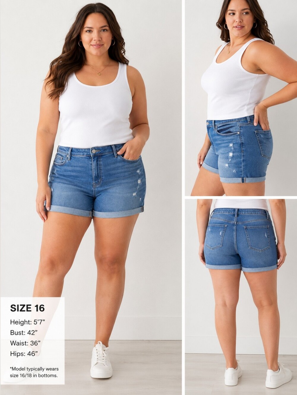 a.n.a Women's Denim Jean Shorts in Blue
